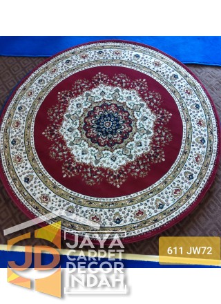 Permadani Kashan Kendra Bulat  ds 611 JW 7 2 ukuran 160 x 160 cm, 200 x 200 cm 